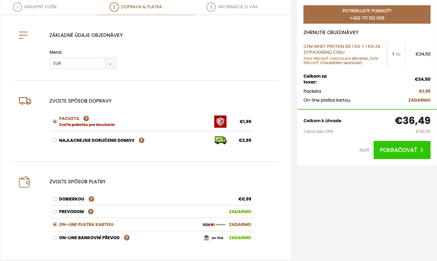 Protein&Co objednávka